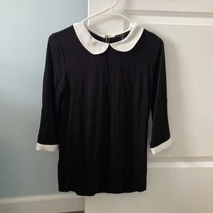 NWT! Collared blouse with zipper in back